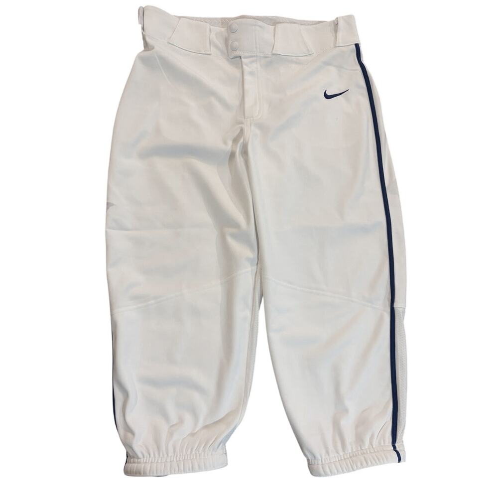Nike Baseball Pants Vapor Select High 3/4 Piped White Men XL Royal BQ9021-108